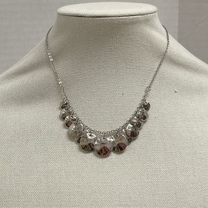 Lia Sophia Silver Tone Medallion Cluster Vintage Necklace Choker